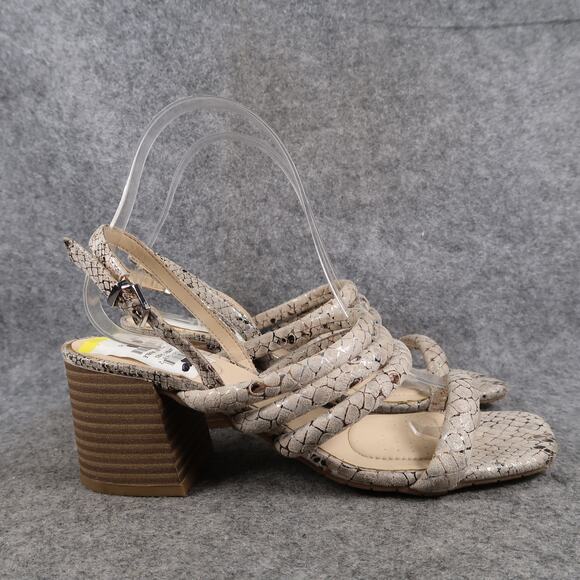 Kenneth Cole Reaction Shoes Womens 6 Fashion Dress Sandals Heels Strappy Taupe - Picture 1 of 10